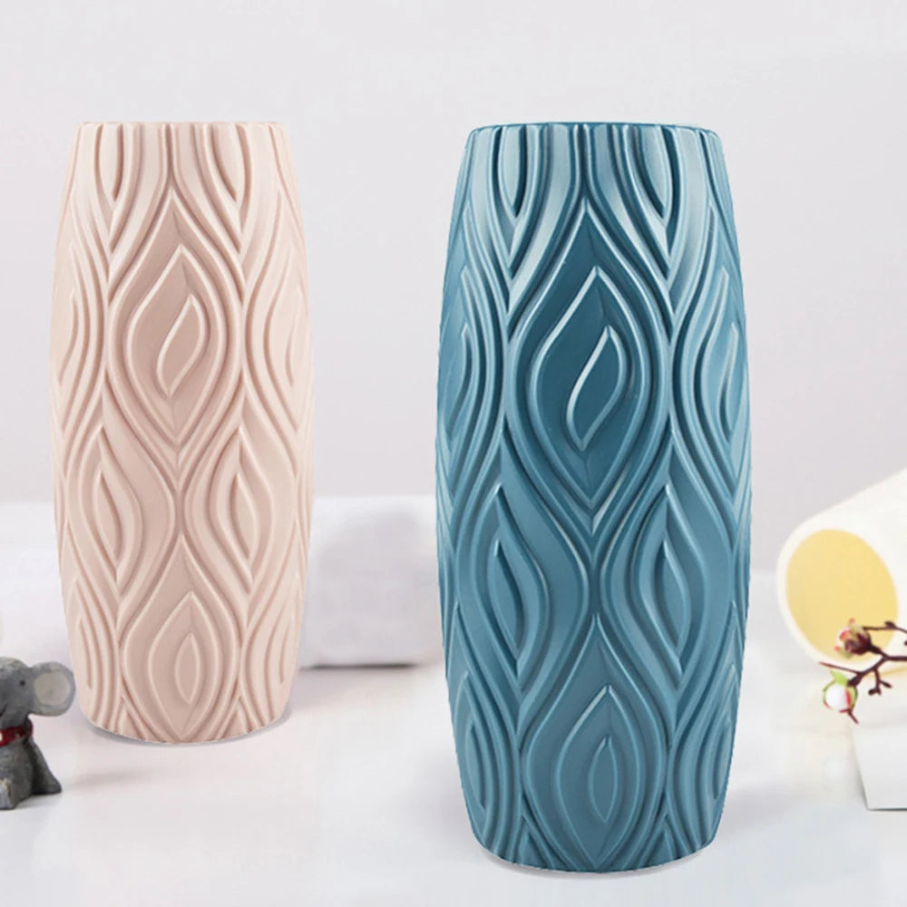 Unbreakable Nordic Modern Plastic Vase Imitation Ceramic Flower Pot