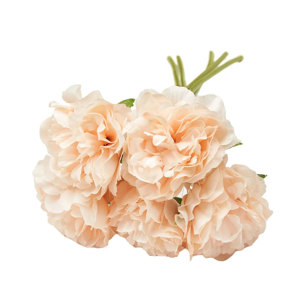 5pcs Silk Artificial Peony Bouquet Flowers Wedding Home Living Room