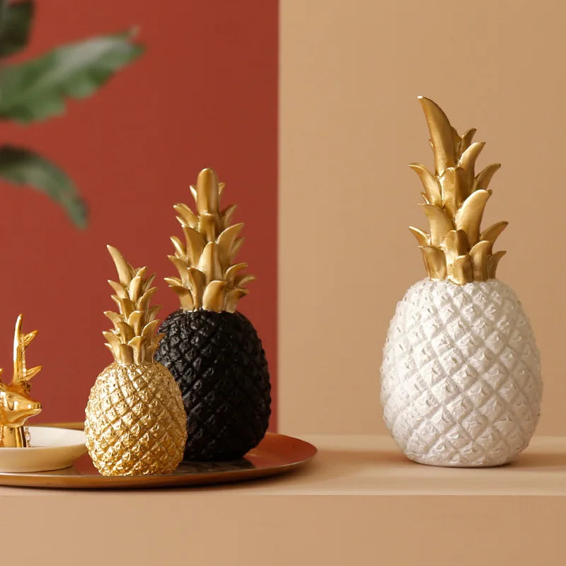 Nordic Style Resin Gold Pineapple Home Decor Living Room