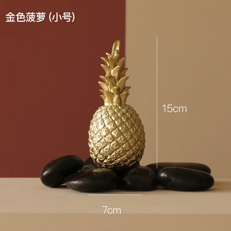 Nordic Style Resin Gold Pineapple Home Decor Living Room