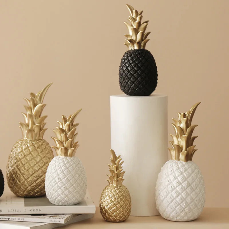 Nordic Style Resin Gold Pineapple Home Decor Living Room