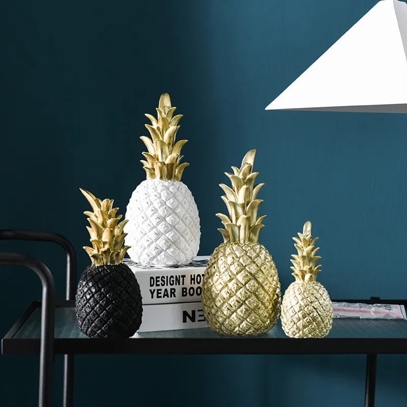 Nordic Style Resin Gold Pineapple Home Decor Living Room